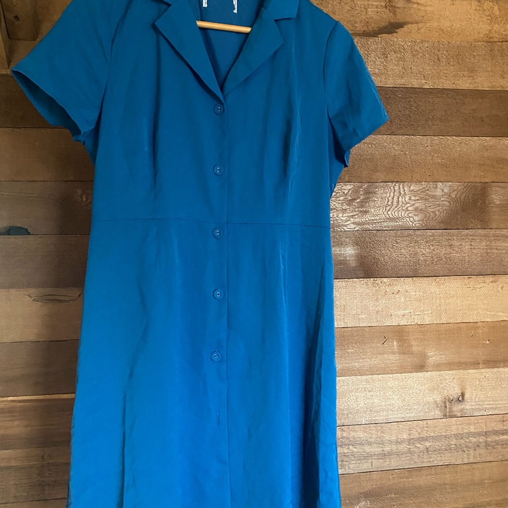 Button up Blue Women's Dress